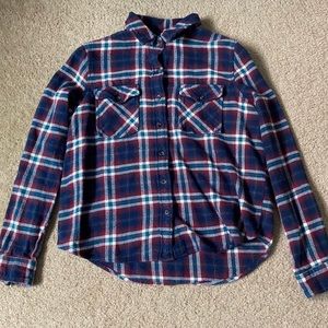 Blue and red flannel